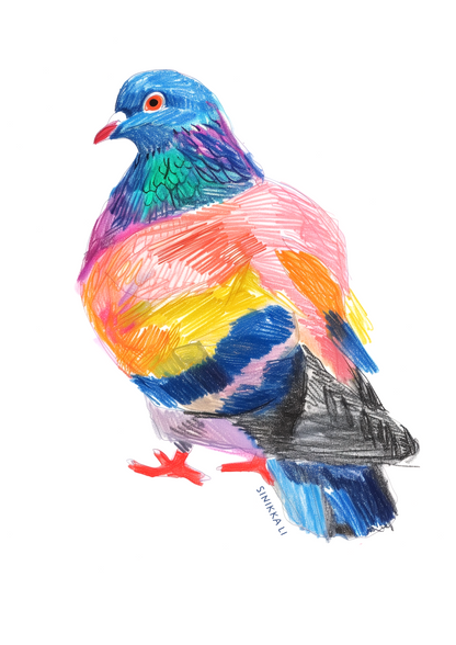 Pigeon Art Print 08