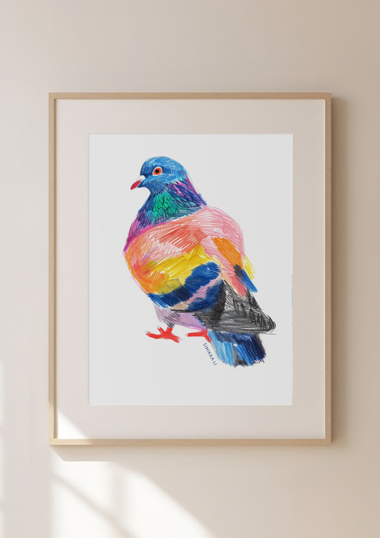 Pigeon Art Print 08